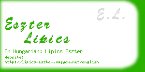 eszter lipics business card